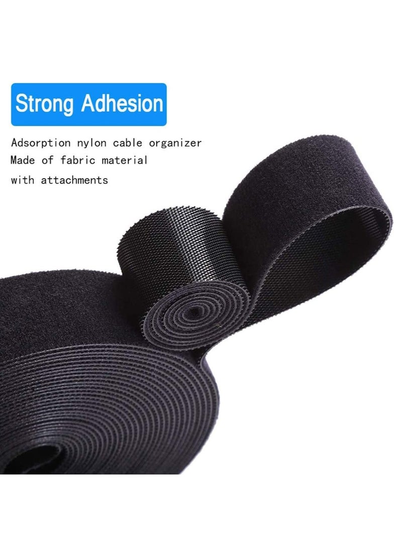 Cable Straps, Reusable Cable Ties, 2 rolls Adjustable Multipurpose Hook and Loop Securing Straps for Cord Management