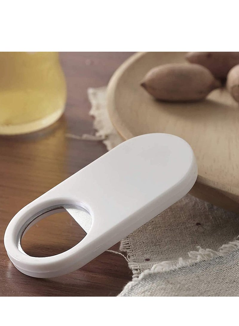 Bottle Opener Stainless Steel Flat Bottle Opener 2 in 1 Flat Opener for Refrigerator Magnet Simple and Efficient Corkscrew for Home Kitchen Restaurant Multifunctional Can Opener