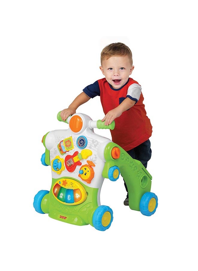 Little Learners 3 In 1 Ride-on Walker - Sit, Stand, Ride, Removable Piano, Interactive Dashboard, Durable Design, 9m+