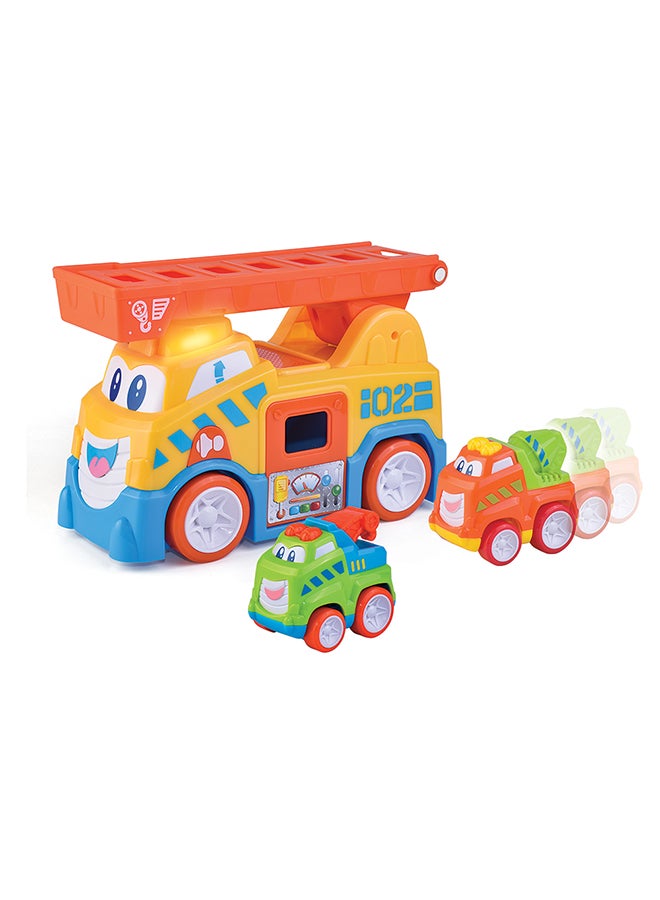 Little Learners Vroom Vroom Crane Truck - Flashing Lights And Sounds, Extendable Ladder, Assorted 12m+