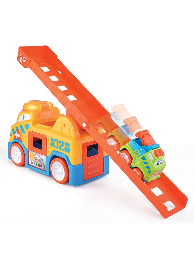 Little Learners Vroom Vroom Crane Truck - Flashing Lights And Sounds, Extendable Ladder, Assorted 12m+