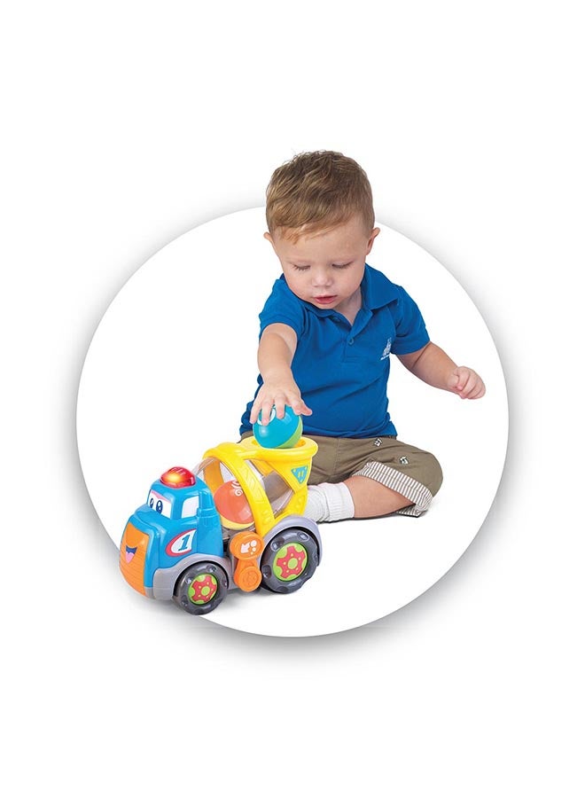 Little Learners Ball Tumblin' Mixer - Lights And Sounds Cement Truck, Tumbling Action, 2 Balls Included, 12m+