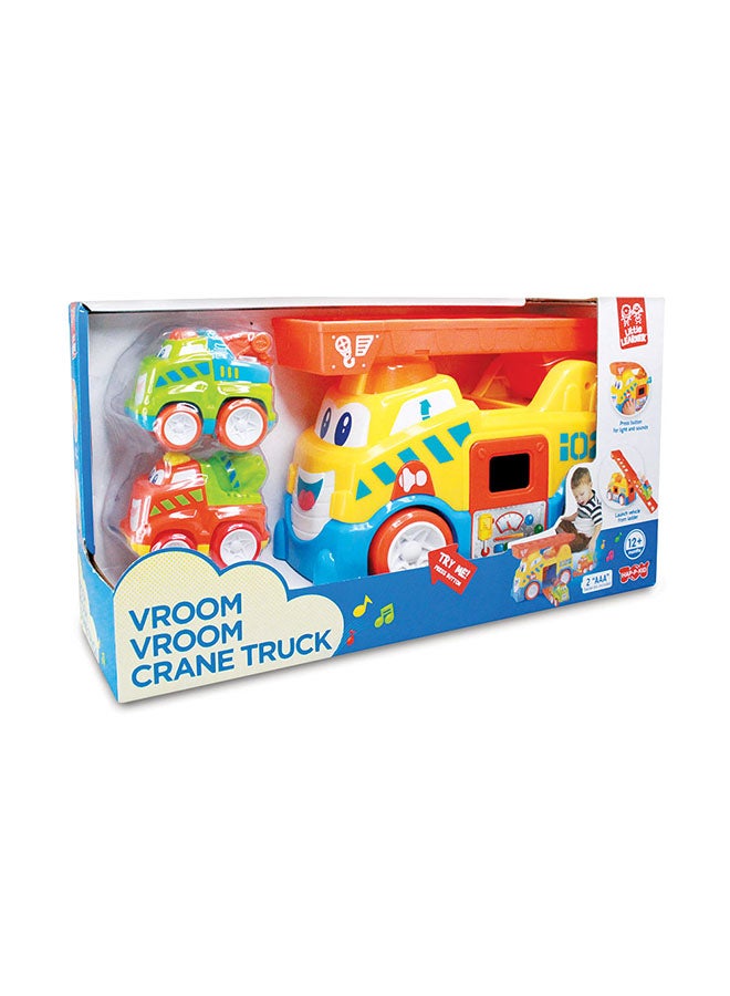 Little Learners Vroom Vroom Fire Truck - Flashing Lights And Sounds, Extendable Ladder, Assorted 12m+