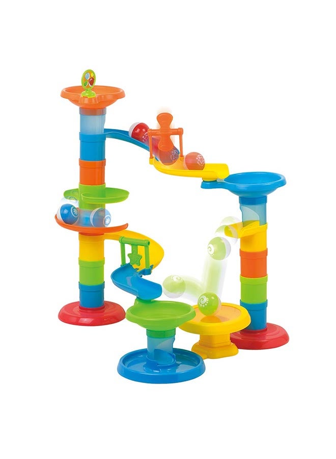 Little Learner Roll 'n Pop Tower - 30-piece Ball Rolling Set For Toddlers, 21”/54cm Height