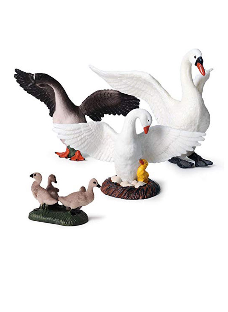 Realistic Farm Animal Figurines - Goose & Duck Toys for Kids, Perfect Educational Props for Ages 3+ - Collectible Plastic Farm Life Models