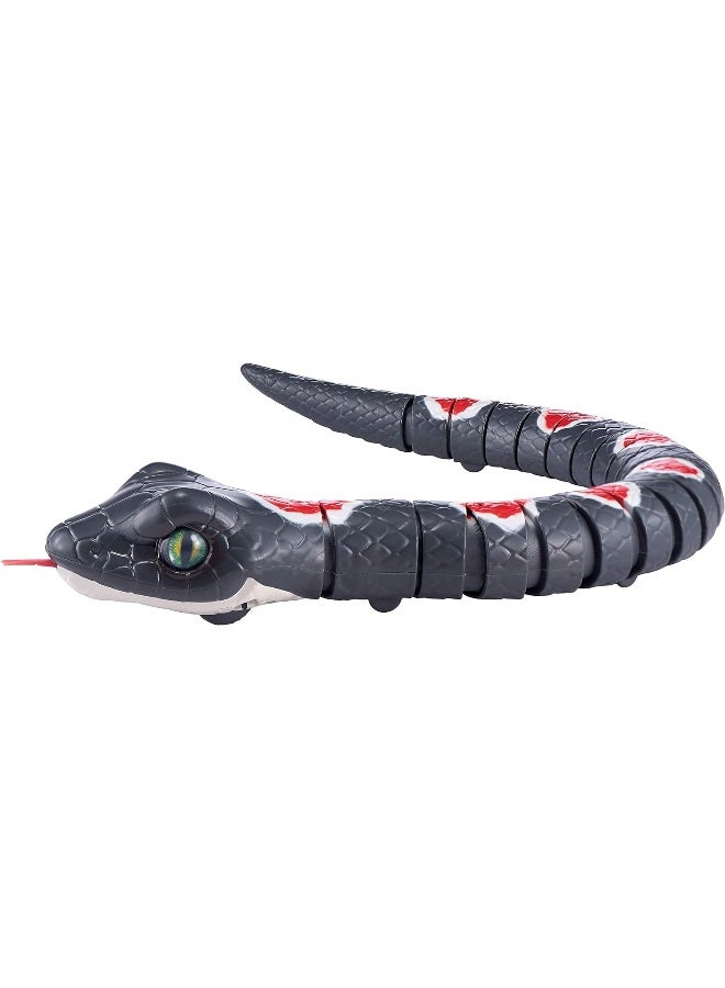 Robo Alive Slithering Snake Series 2 Grey by ZURU Battery-Powered Robotic Light Up Reptile Toy That Moves