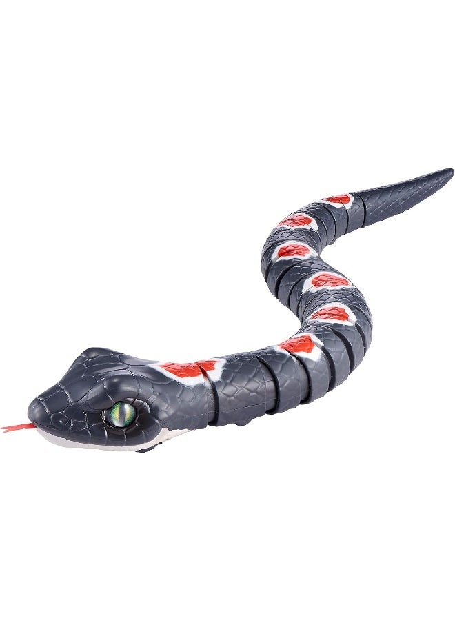 Robo Alive Slithering Snake Series 2 Grey by ZURU Battery-Powered Robotic Light Up Reptile Toy That Moves