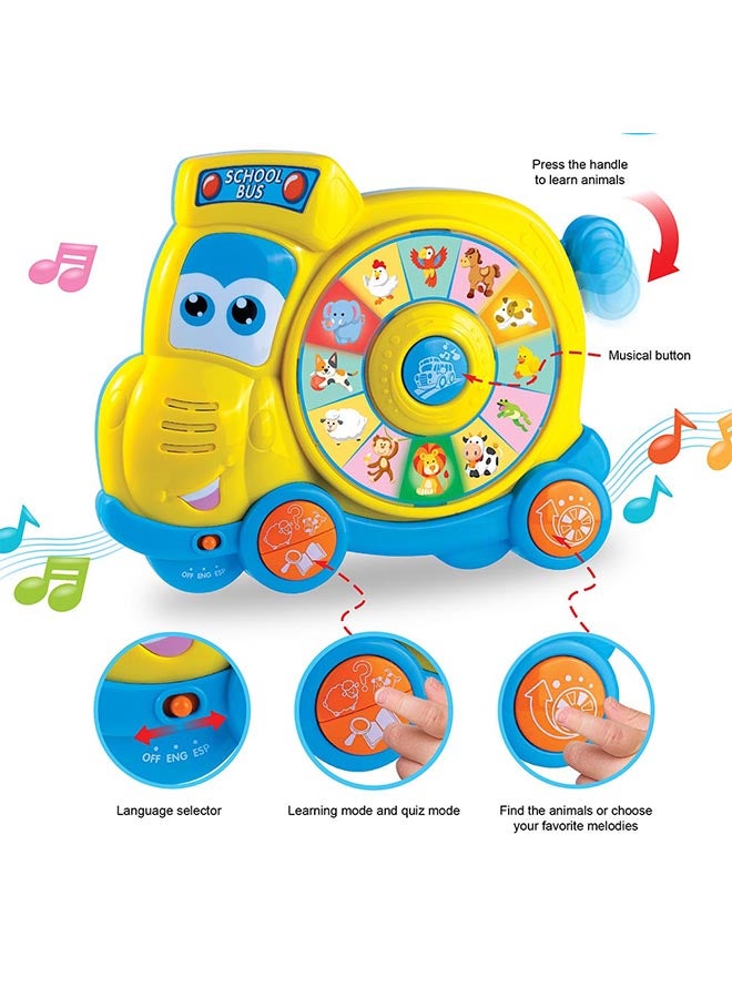 Little Learner Spin ‘n Learn School Bus - Interactive Educational Toy For Toddlers