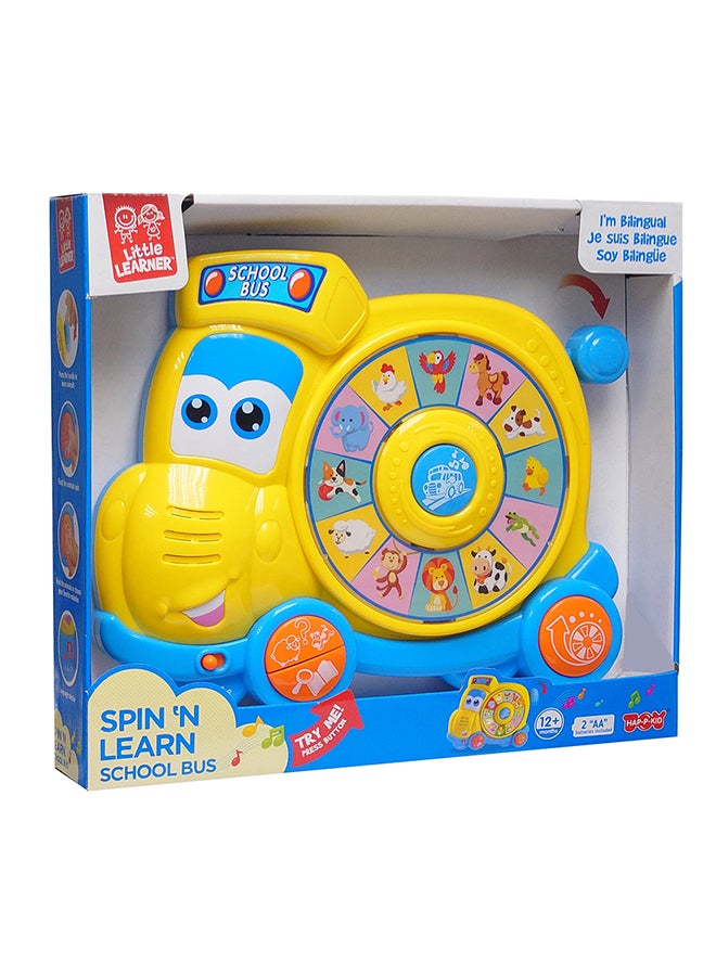 Little Learner Spin ‘n Learn School Bus - Interactive Educational Toy For Toddlers