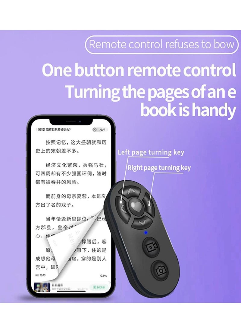 Remote Control Page Turner, Phone Wireless Camera Remote, 15 Meters Effective Distance Page Turner with Seven bu ttons for Boys, Girls, Women, Men Dosulou