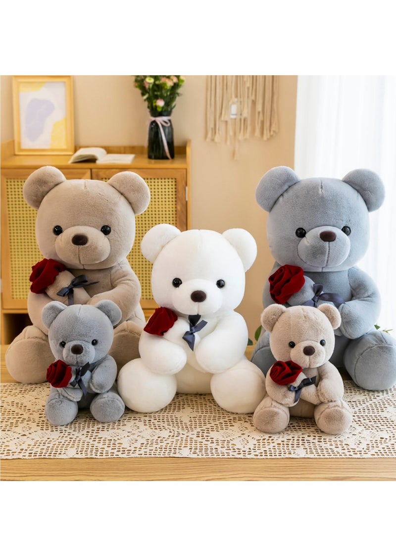 Teddy Bears Stuffed Animals with Rose, 9Inch Va len tines Day Bear, Va len tines Day Gift for g ir lf rie n d or a Gift for Children on Holiday, Romantic Night Kawaii Bear Plush, Anniversary