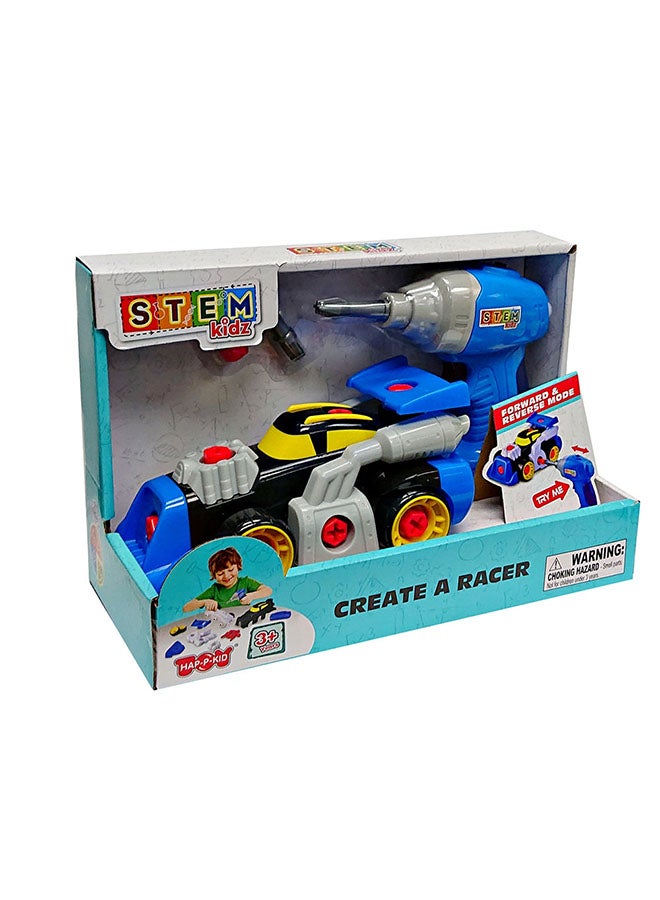Little Learners Create A Racer - Take Apart And Build Again Toy, Battery Operated Power Drill, Develops Coordination And Puzzle Solving, 3y+