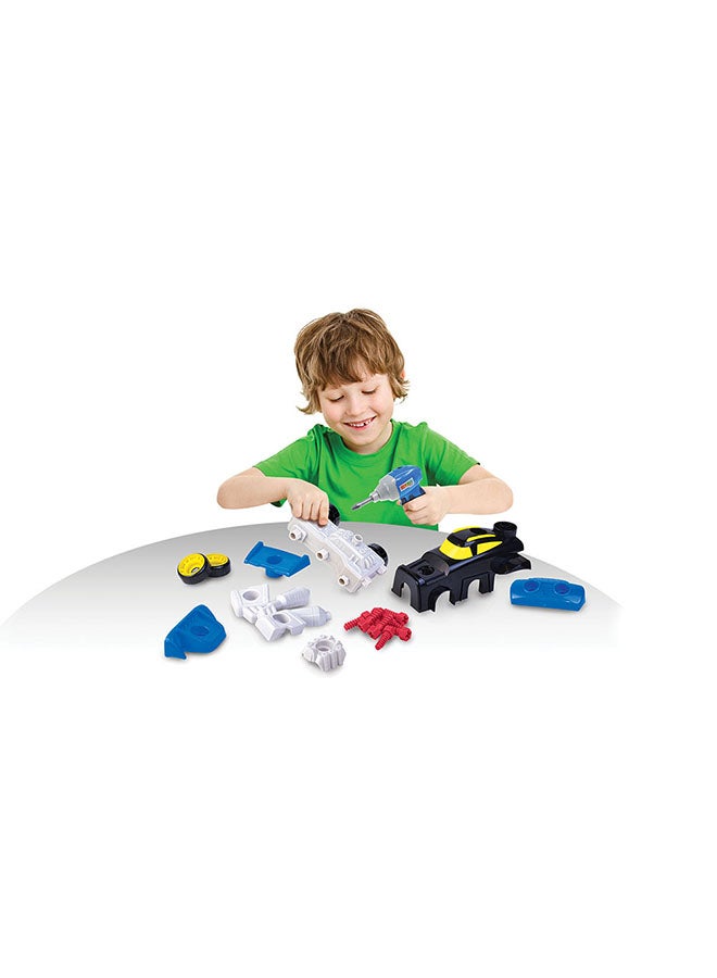 Little Learners Create A Racer - Take Apart And Build Again Toy, Battery Operated Power Drill, Develops Coordination And Puzzle Solving, 3y+