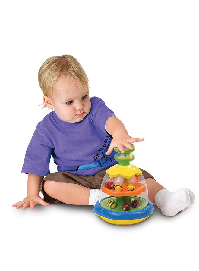 Little Learner Spinning Bees Interactive Toy For Babies And Toddlers Press-n-spin Top With Colorful Bees