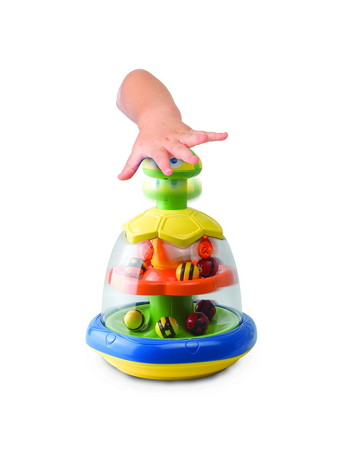 Little Learner Spinning Bees Interactive Toy For Babies And Toddlers Press-n-spin Top With Colorful Bees