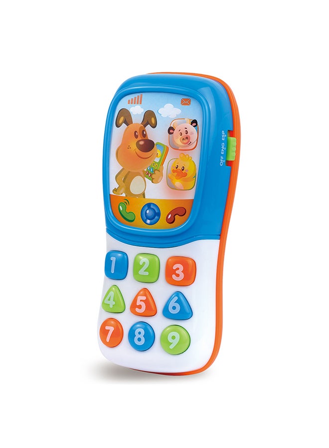Little Learners My Fun Talking Phone - Interactive Touch Sensor, Pretend Play, Learn Numbers And Shapes, Bilingual, 12m+