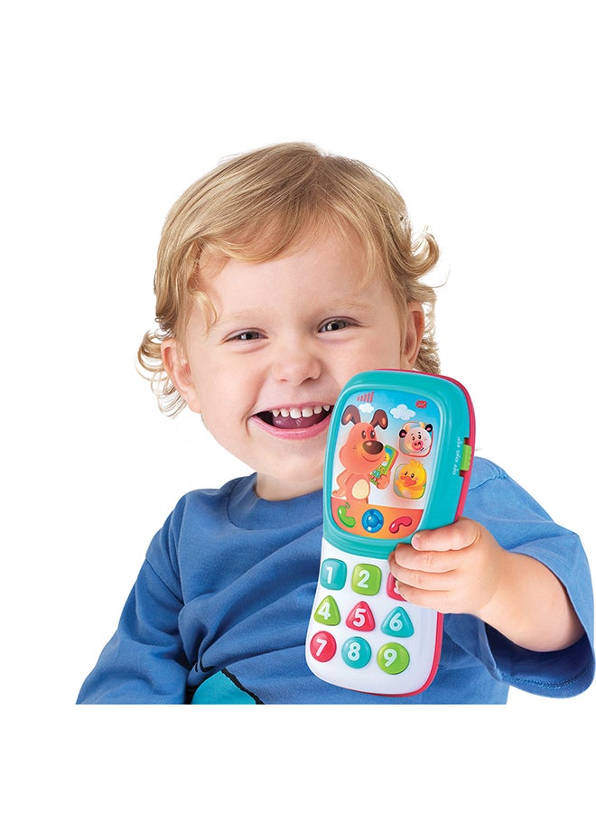 Little Learners My Fun Talking Phone - Interactive Touch Sensor, Pretend Play, Learn Numbers And Shapes, Bilingual, 12m+