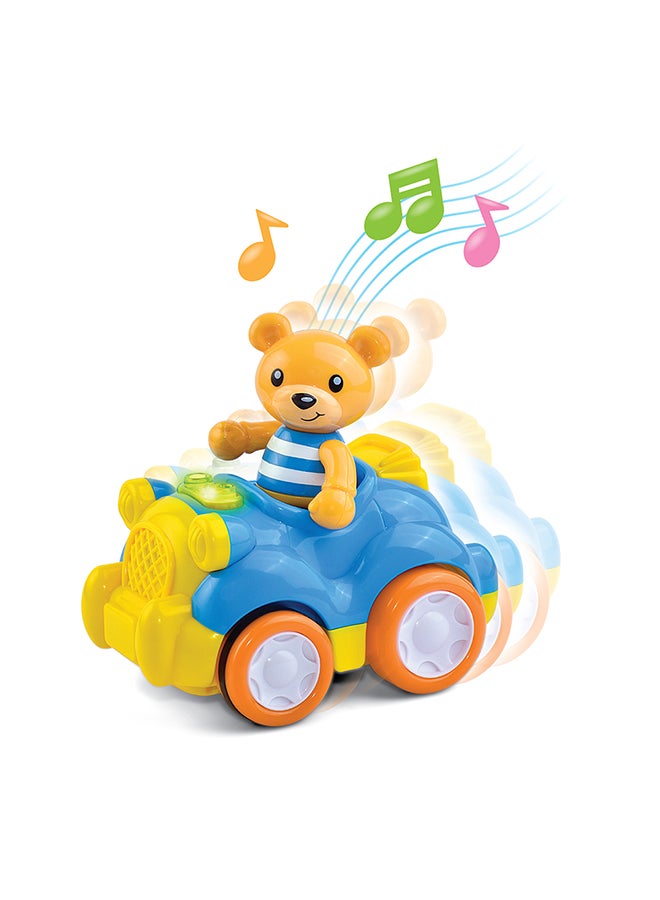 Little Learners Musical Motor Vehicle (Bear) - Interactive Push Along Toy