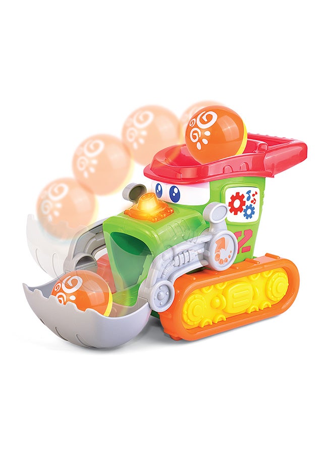 Little Learners Ball Tumblin' Shovel Truck - Electronic Lights And Sounds, Load And Scoop Action, 2 Balls Included, 12m+