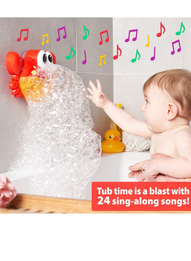 Crab Bubble Bath Maker for The Bathtub. Blows Bubbles and Plays 24 Children¡¯s Songs ¨C Baby, Toddler Kids Bath Toys Makes Great Gifts for Toddlers ¨C Sing Along Bath Bubble Machine