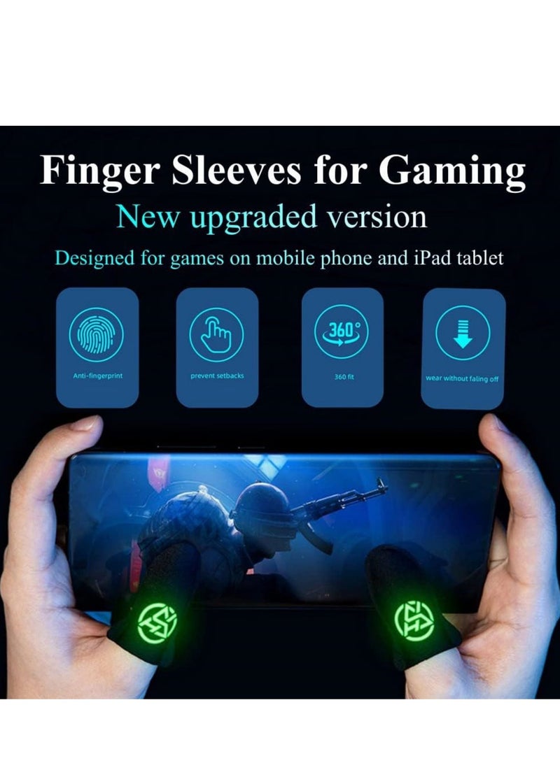 Gaming Finger Sleeves for Sweaty Hands, Ultra Thin Breathable Touchscreen Thumb Gloves, PUBG Gamer Finger Covers for Tablet iPadMobile Phone