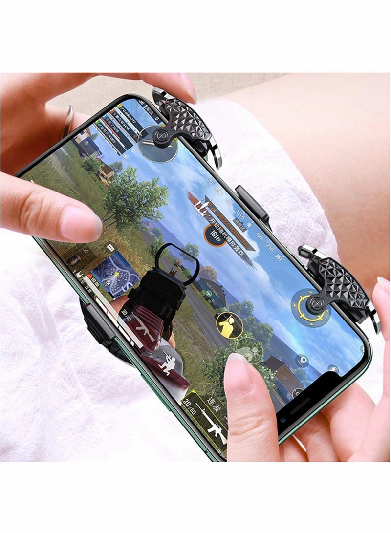 PUBG Mobile Controller, PUBG Game Fan Controller Gaming Trigger with Phone Cooling Fan the Best Shooting Partner Phone Game Controller Gamepad Joystick with Radiator for Call of Duty