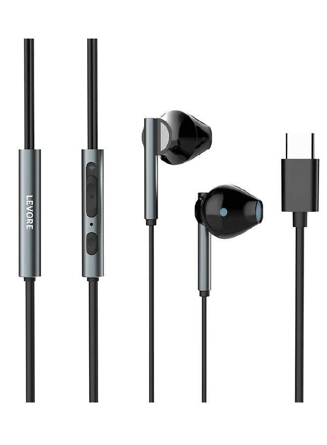 Wired earphone Type C connector Black LEW31-BK