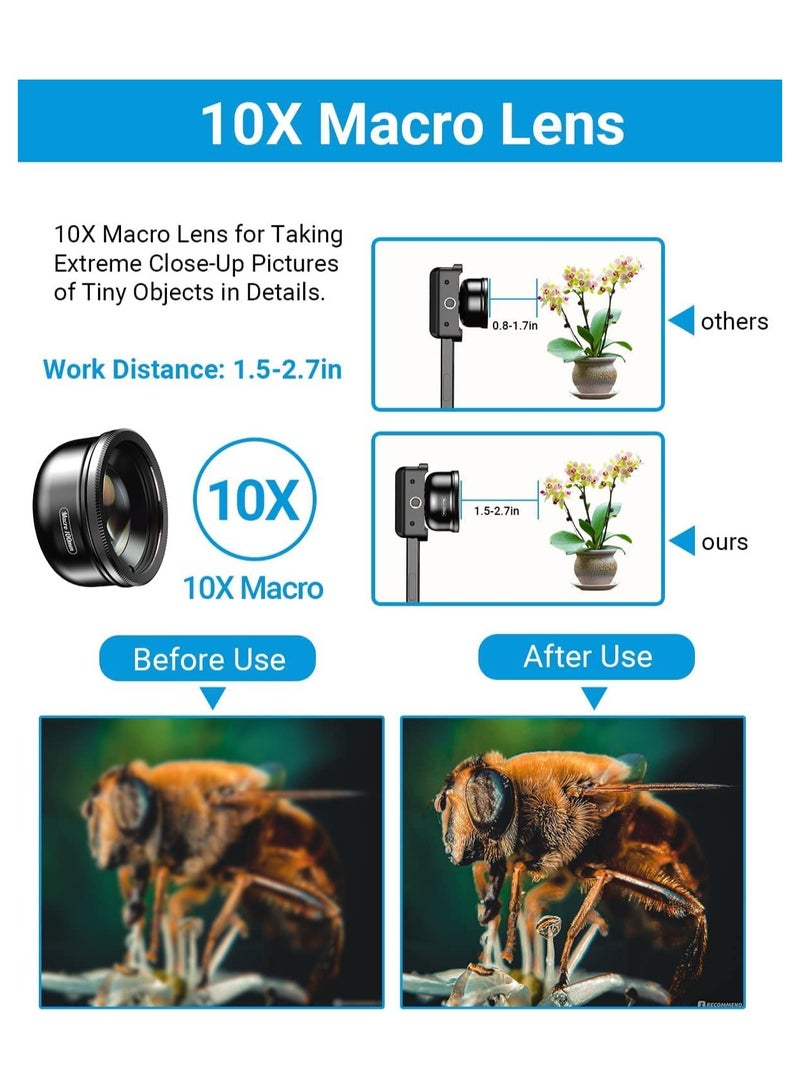 100mm Macro Lens with CPL for SmartphoneHD Macro Photography Lens for iPhone SamsungOneplus Android PhoneFits for Almost ofCell Phone Macro Lens Attachment