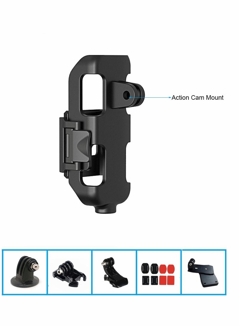 Action Mount for DJI Osmo Pocket, Tripod and Action GoPro Mount Stand Bracket, Tripod Mount Accessories Expansion Protective Frame with Quick Release Design for DJI Pocket 2, for Action Cam Mount