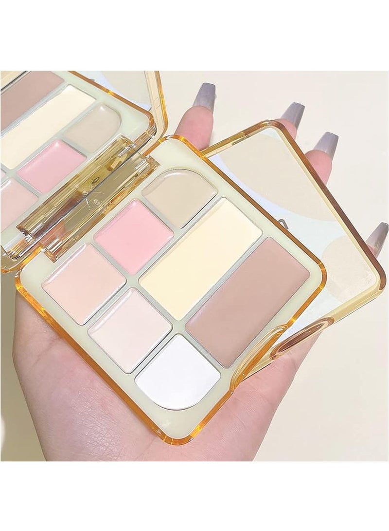 7 Color Correcting Concealer Contour Makeup Palette, Professional Corrector Palette for Conceal Trouble Spots Dullness Dark Circles Correct Discolorations Camouflage Imperfections Covers Redness