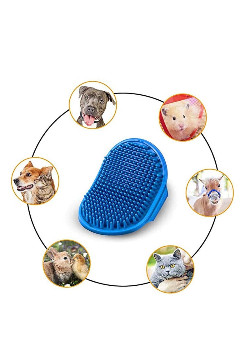 Pet Bath Massage Brush,  Grooming Tool for Shampooing and Massaging Dogs and Cats with Short or Long Hair   Soft Rubber Bristles Gently Removes Loose