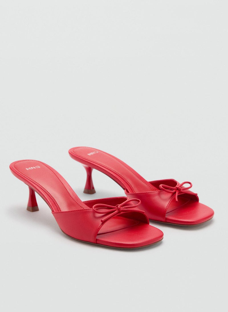 Slingback Heeled Sandal With Bow