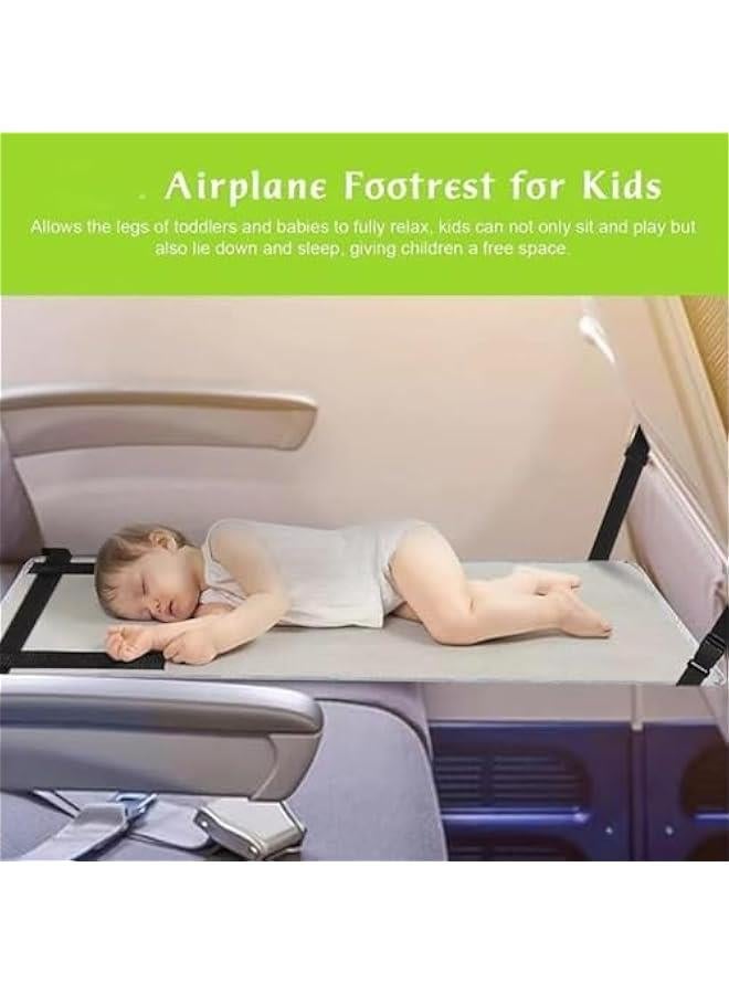 Toddler Airplane Bed, Lightweight Toddler Airplane Seat Extender Footrest Hammock, Kids Airplane Travel Essentials, Protable Travel Accessories Toddler Airplane Travel Bed(Thick)