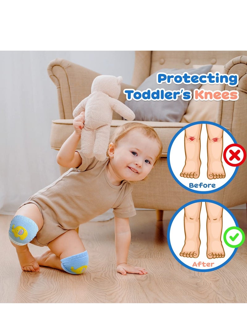 Baby Knee Pads for Crawling,6 Pairs Crawling Anti Slip Knee,Knee Protectors Unisex Babies Girl Boy Infant Toddlers Kneepads