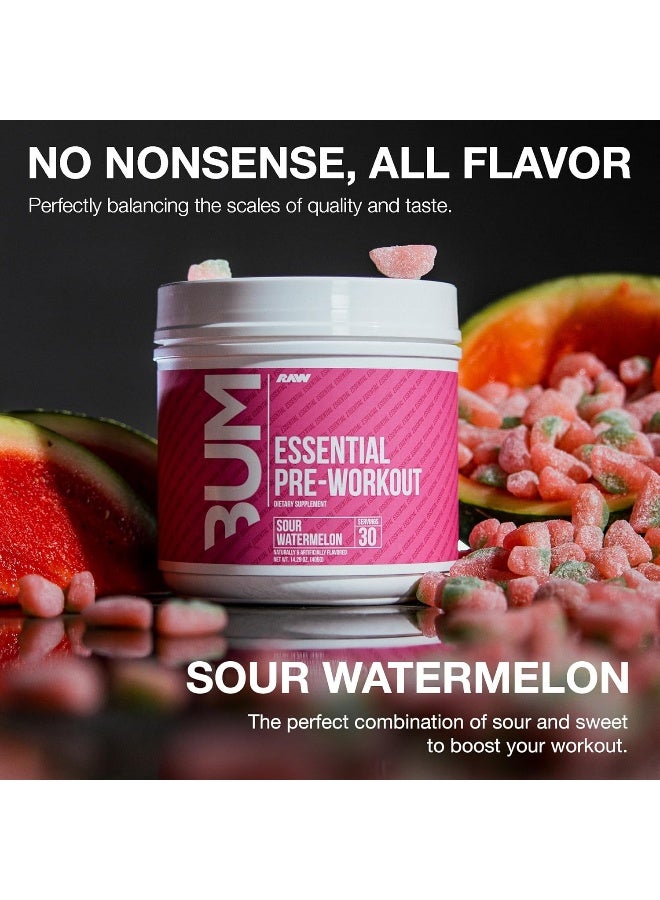 Essential Pre-Workout Unmatched Energy And Focus Enhanced Muscle Pumps Watermelon 30 Servings