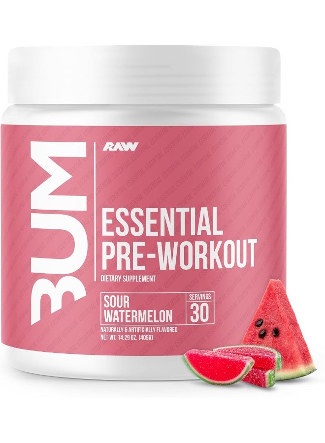 Essential Pre-Workout Unmatched Energy And Focus Enhanced Muscle Pumps Watermelon 30 Servings