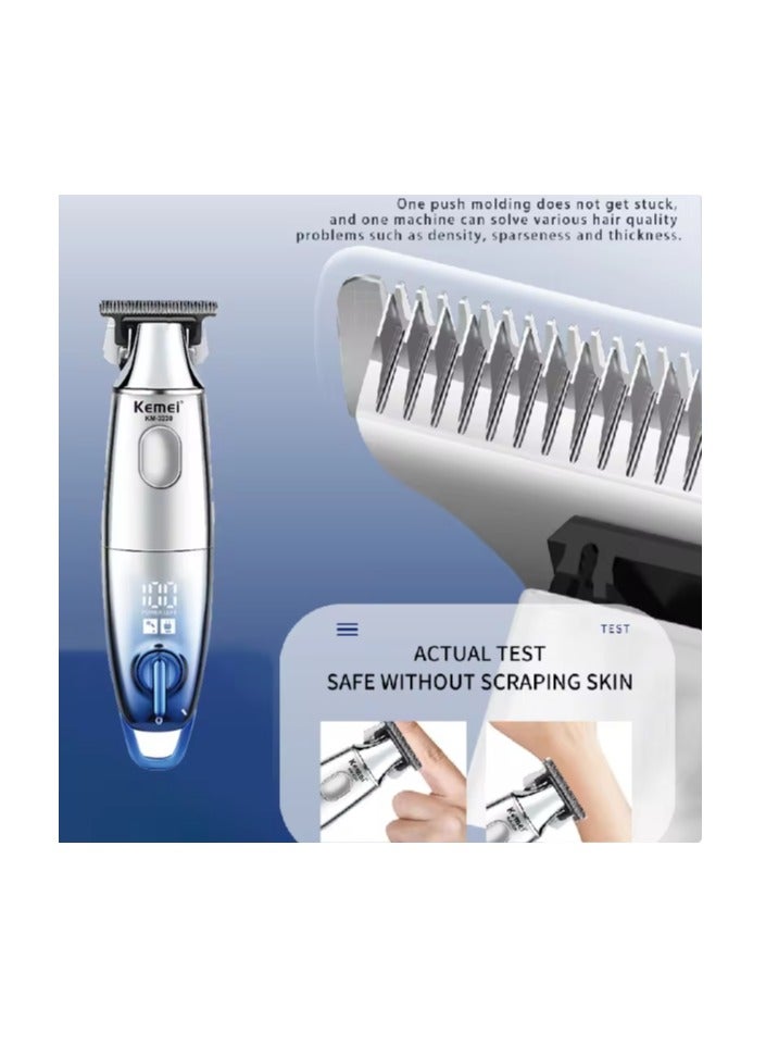 Professional Hair Clipper for Men Electric Beard Trimmer Barber USB Rechargeable Hair Cutting Trimer - KM3230