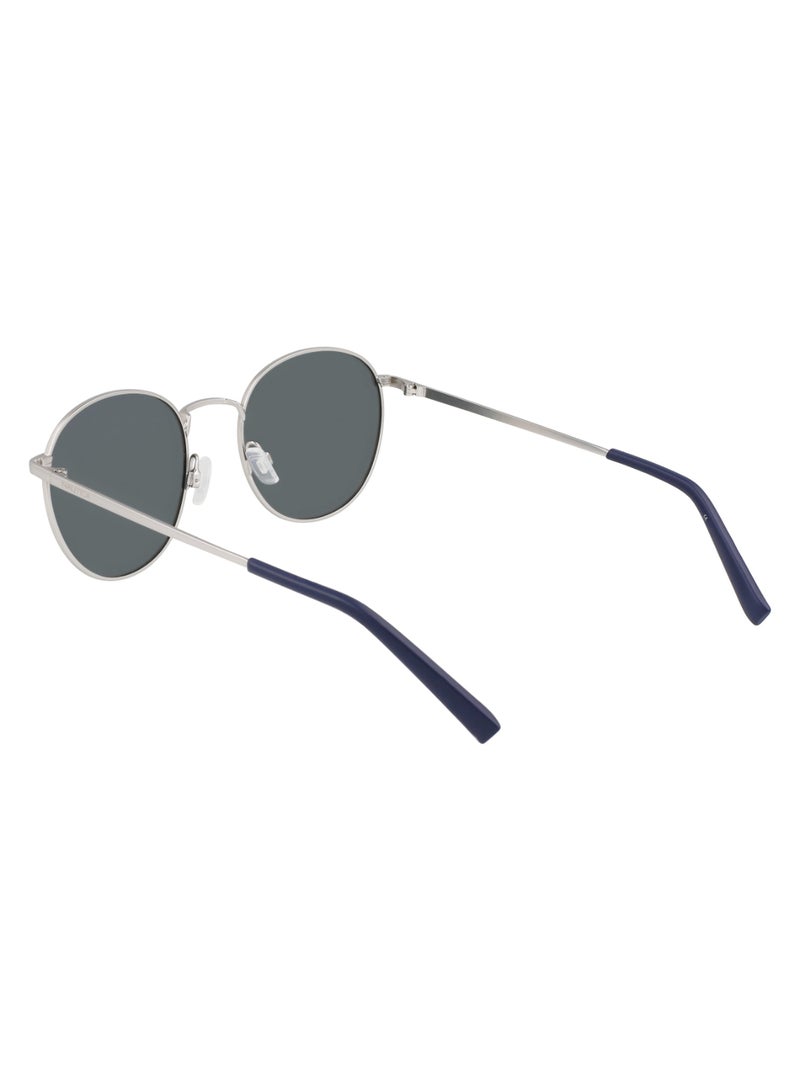 Unisex UV Protection Round Shape Metal Sunglasses N100SP-040-5120 - Lens Size: 51 - Matte Silver