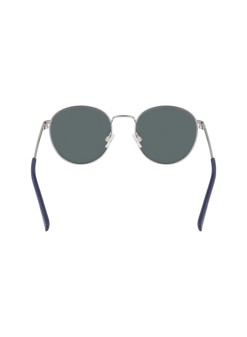 Unisex UV Protection Round Shape Metal Sunglasses N100SP-040-5120 - Lens Size: 51 - Matte Silver