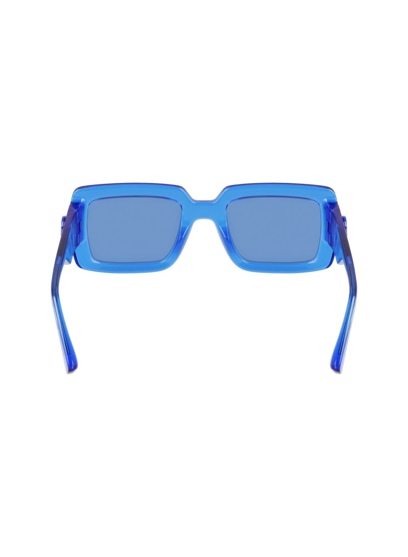 Women's UV Protection Rectangular Shape  Sunglasses LO743S-400-5323 - Lens Size: 53 - Blue