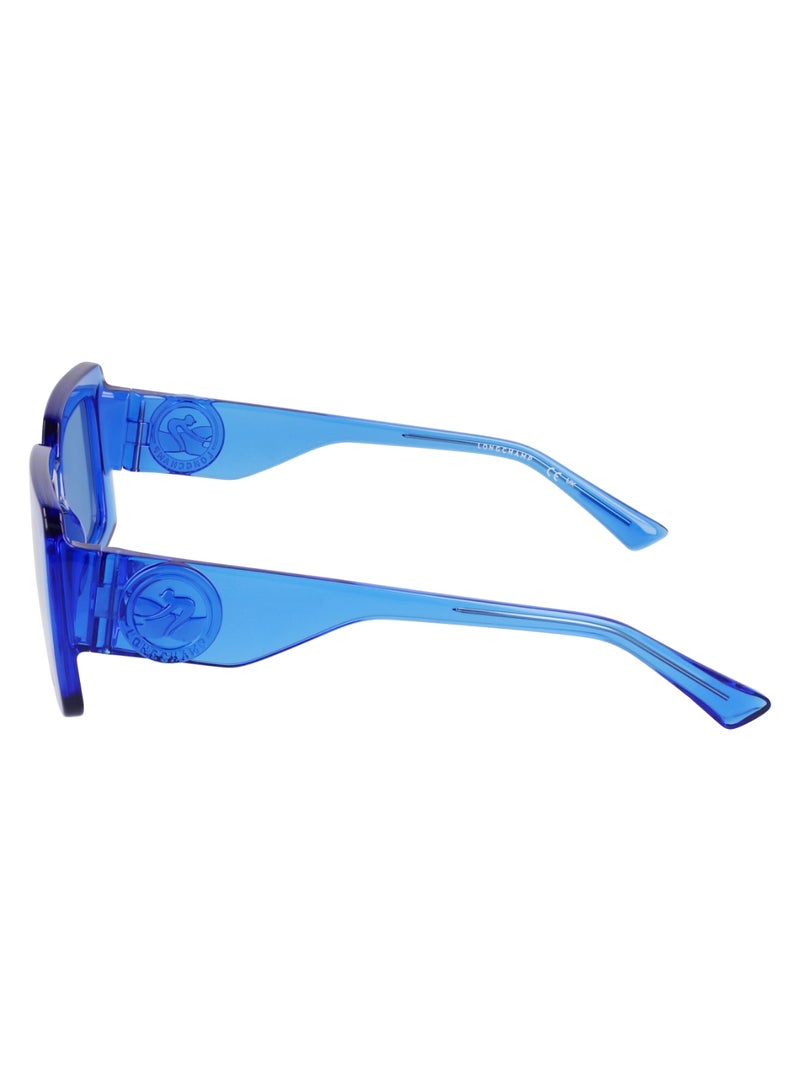 Women's UV Protection Rectangular Shape  Sunglasses LO743S-400-5323 - Lens Size: 53 - Blue