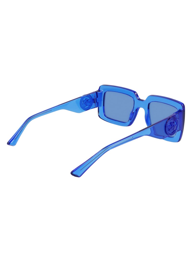 Women's UV Protection Rectangular Shape  Sunglasses LO743S-400-5323 - Lens Size: 53 - Blue