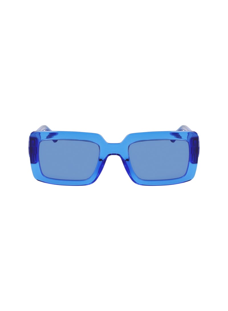 Women's UV Protection Rectangular Shape  Sunglasses LO743S-400-5323 - Lens Size: 53 - Blue