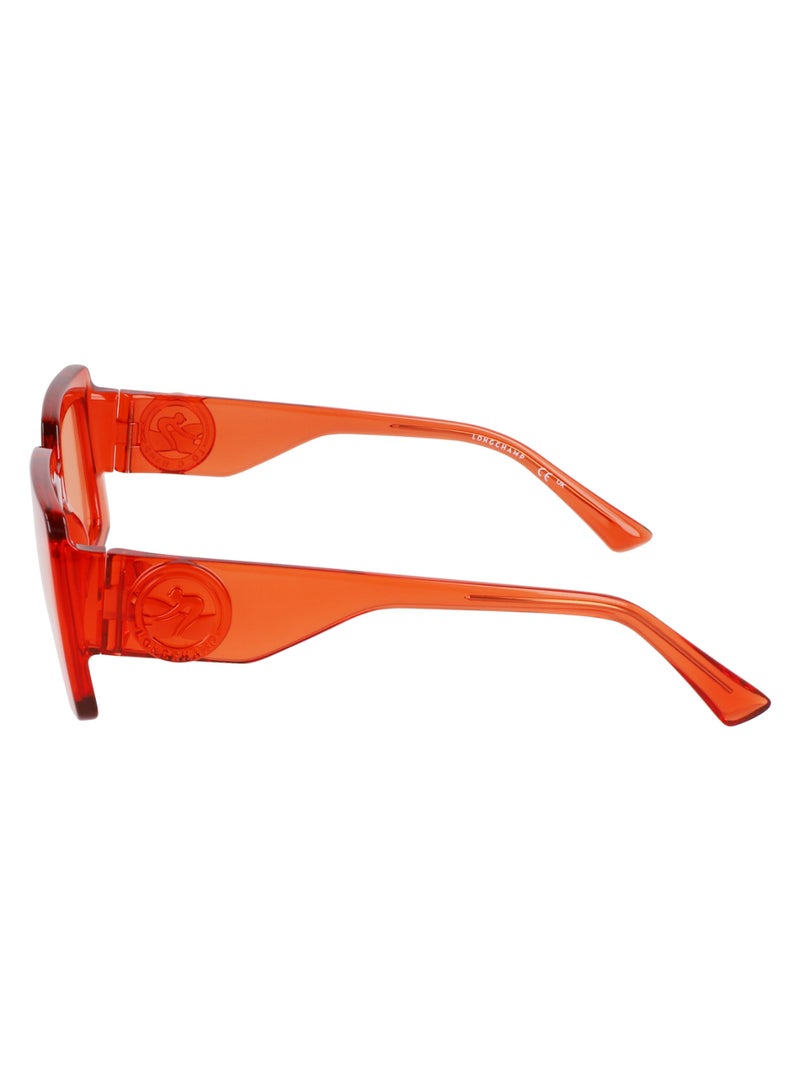 Women's UV Protection Rectangular Shape  Sunglasses LO743S-842-5323 - Lens Size: 53 - Orange