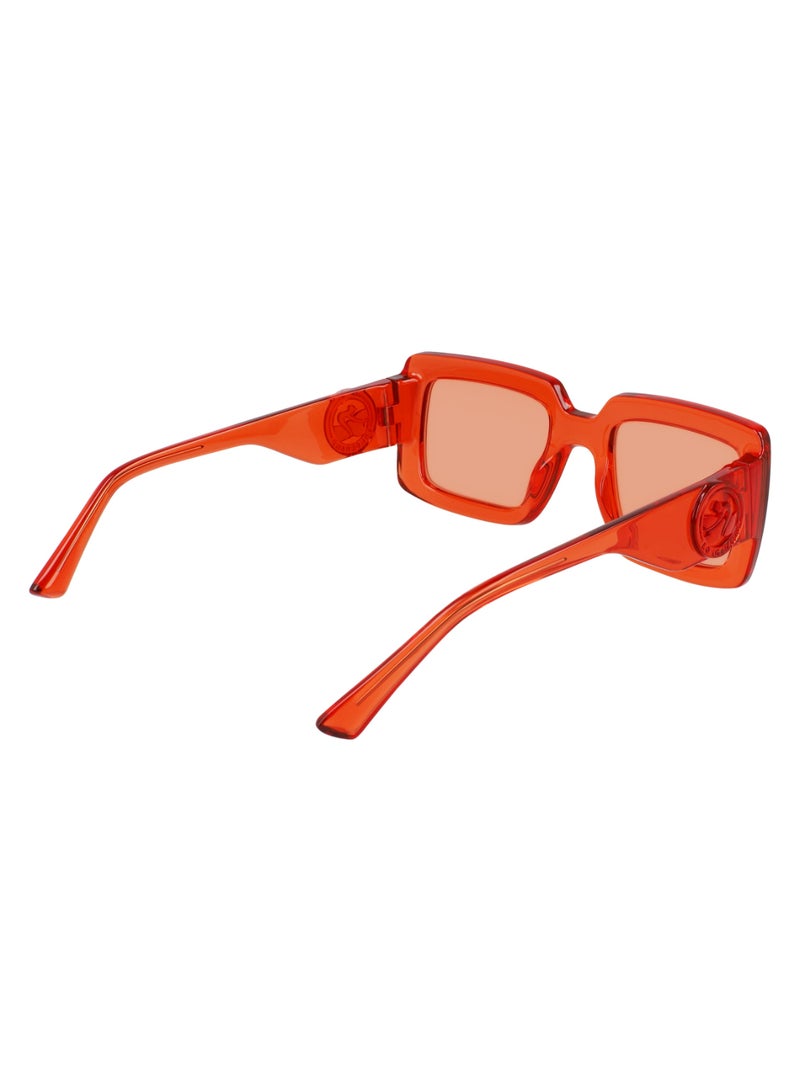 Women's UV Protection Rectangular Shape  Sunglasses LO743S-842-5323 - Lens Size: 53 - Orange