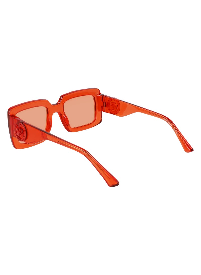 Women's UV Protection Rectangular Shape  Sunglasses LO743S-842-5323 - Lens Size: 53 - Orange