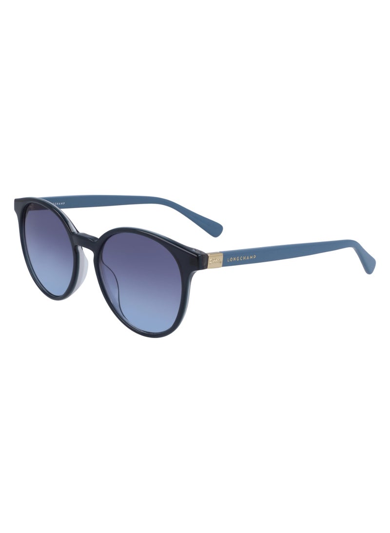 Women's UV Protection Acetate Sunglasses LO658S-424-5117 - Lens Size: 51 - Blue