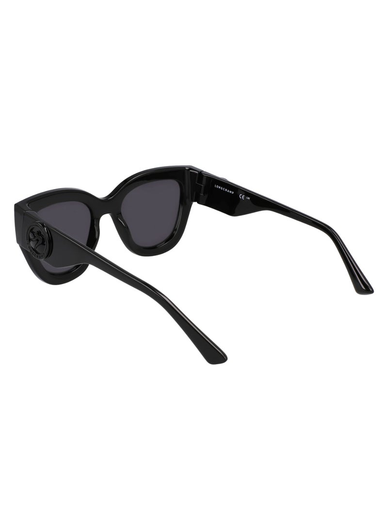 Women's UV Protection Cat Eye Shape  Sunglasses LO744S-001-5221 - Lens Size: 52 - Black