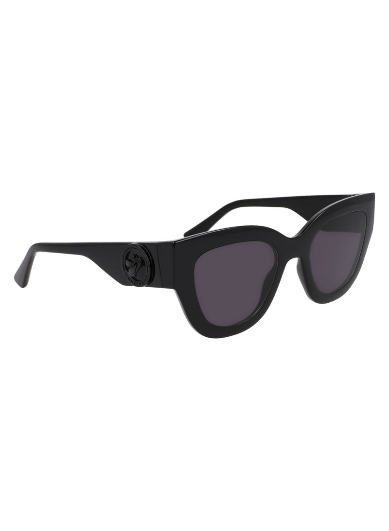 Women's UV Protection Cat Eye Shape  Sunglasses LO744S-001-5221 - Lens Size: 52 - Black