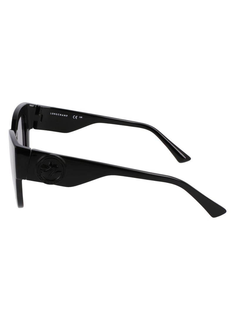 Women's UV Protection Cat Eye Shape  Sunglasses LO744S-001-5221 - Lens Size: 52 - Black